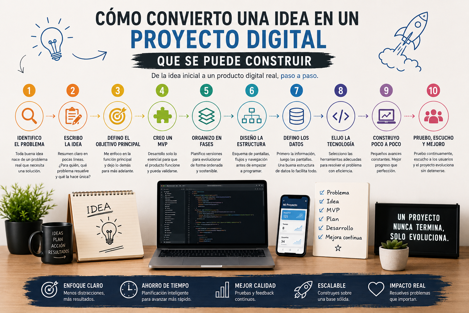 Cómo convierto una idea en un proyecto digital que se puede construir